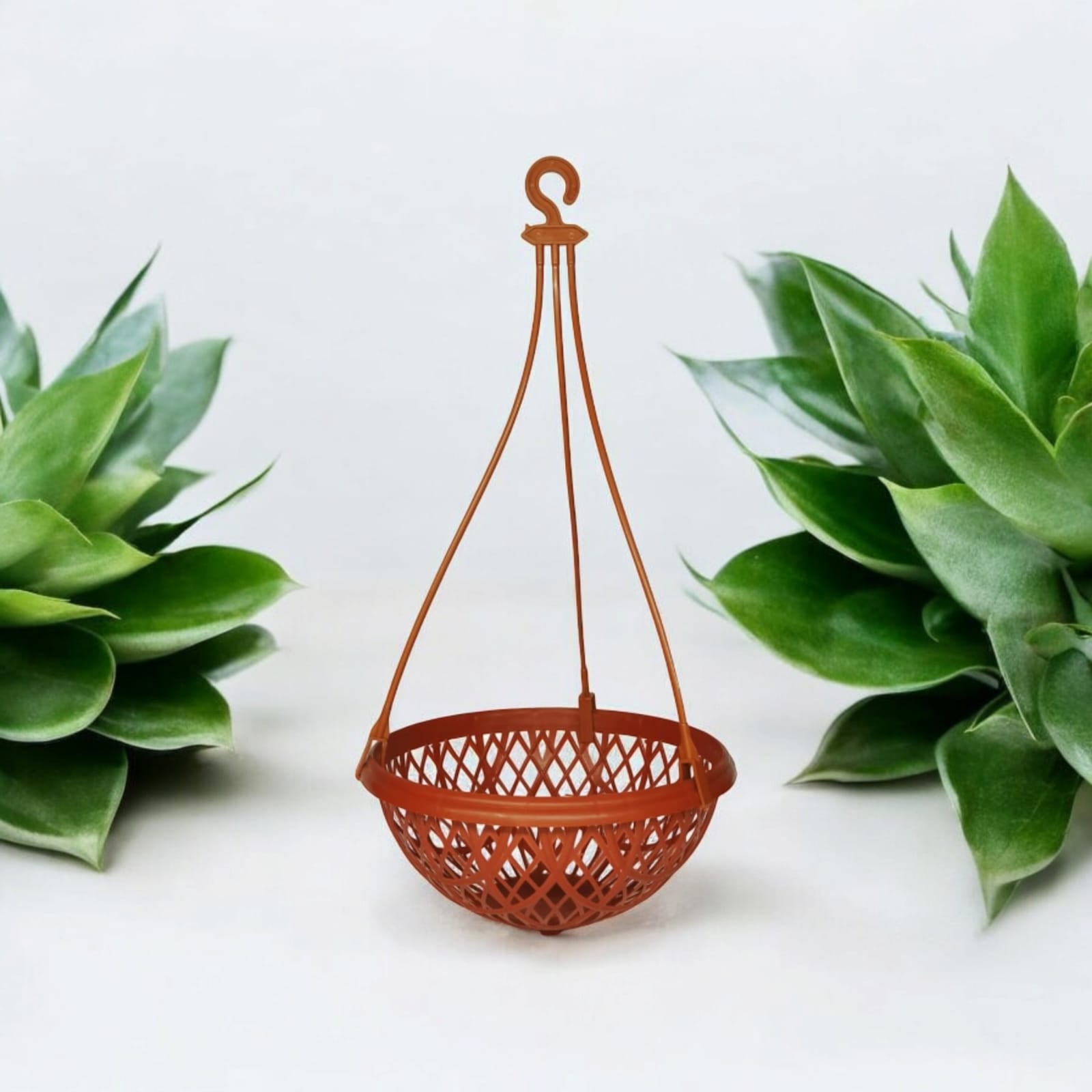 BLOSSOM HANGING POT BROWN set of 5