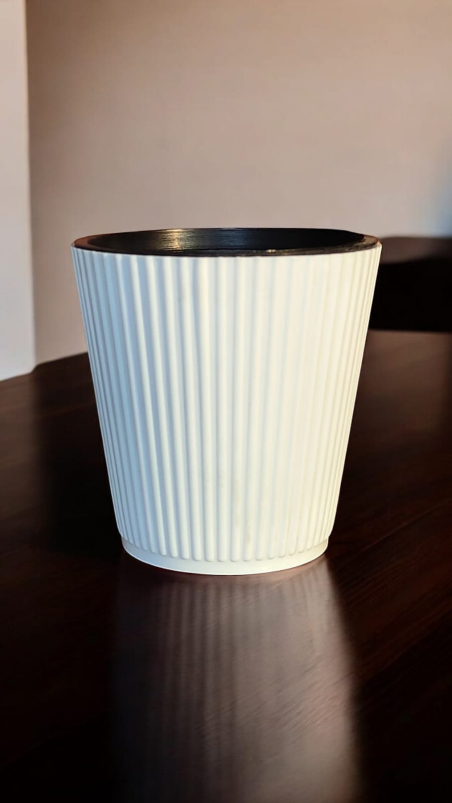 Set of 5 WHITE pots +INNER  pots RING 4 inch