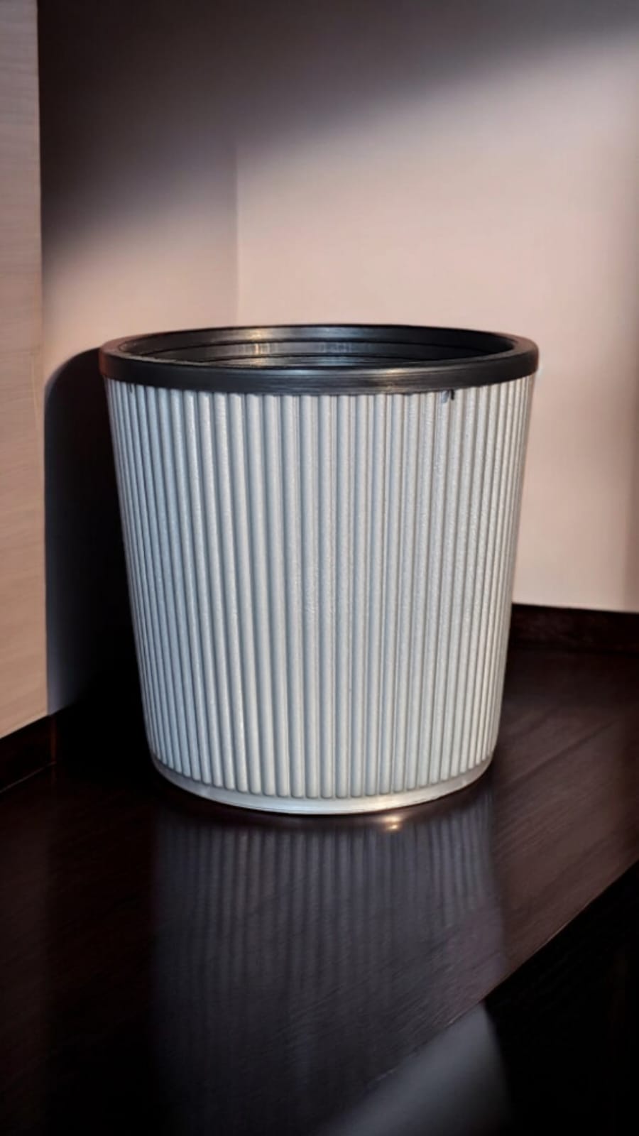 Set of 3 SILVER pots RESSA 5 inch