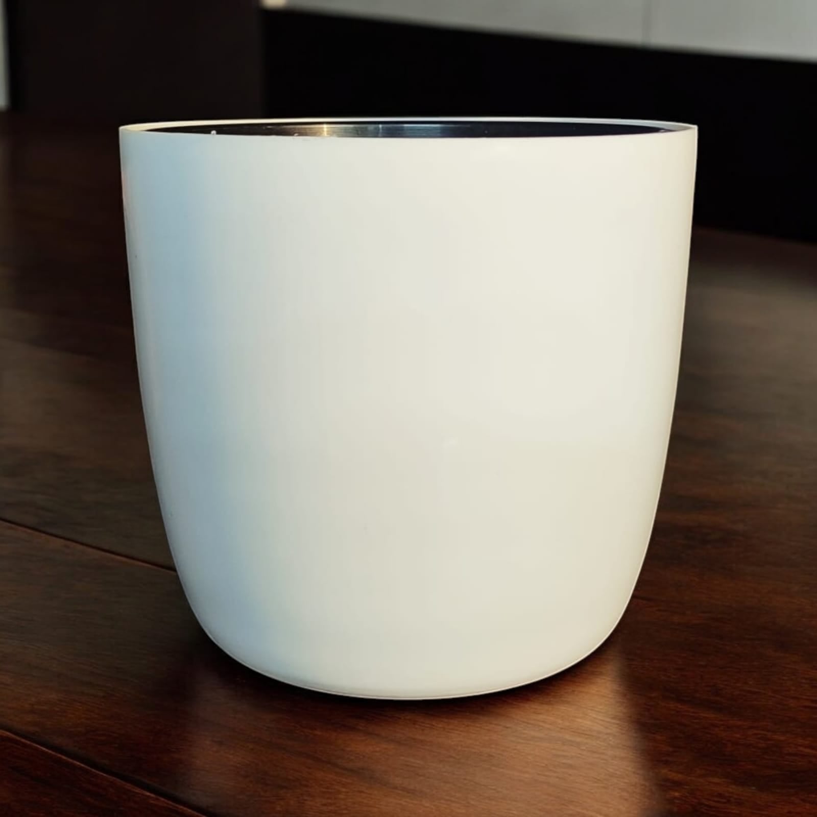 MINI SELF WATERING POT WHITE+INNER POT