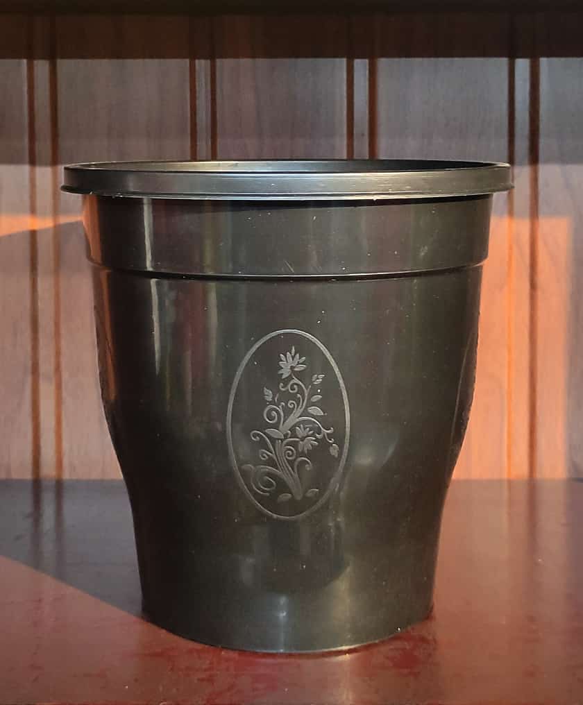 CYLINDRICAL BLACK Set of 10 pots