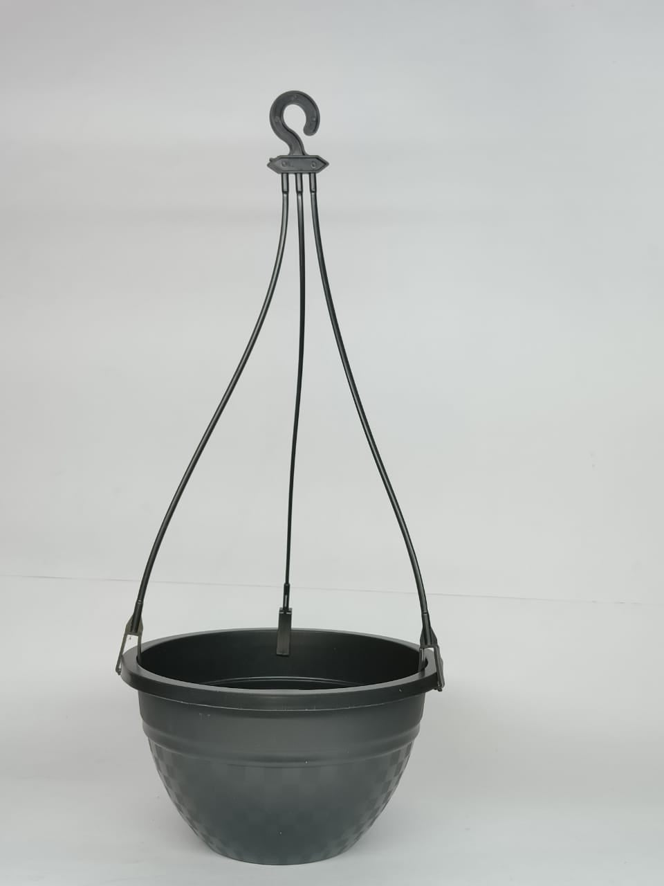 BLACK HANGING POT+HANGER set of 5