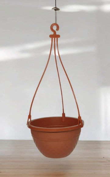 BROWN HANGING POT+HANGER