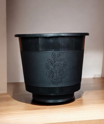 Garden pot 7" black