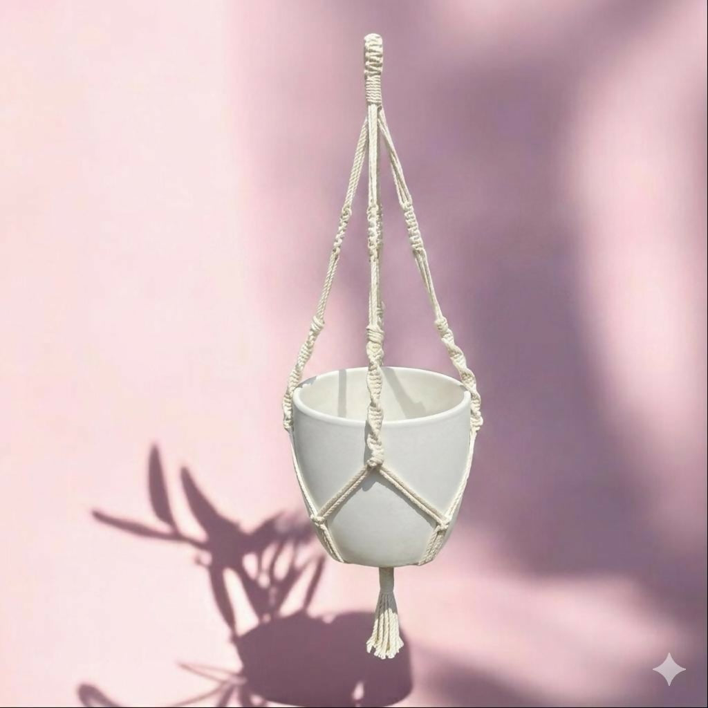 Macrame pot hanger