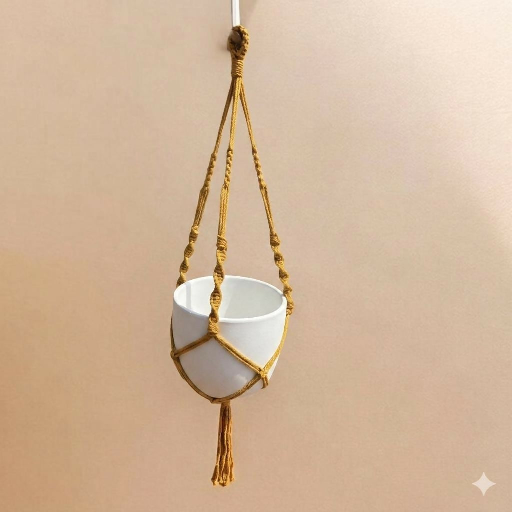 Macrame pot hanger