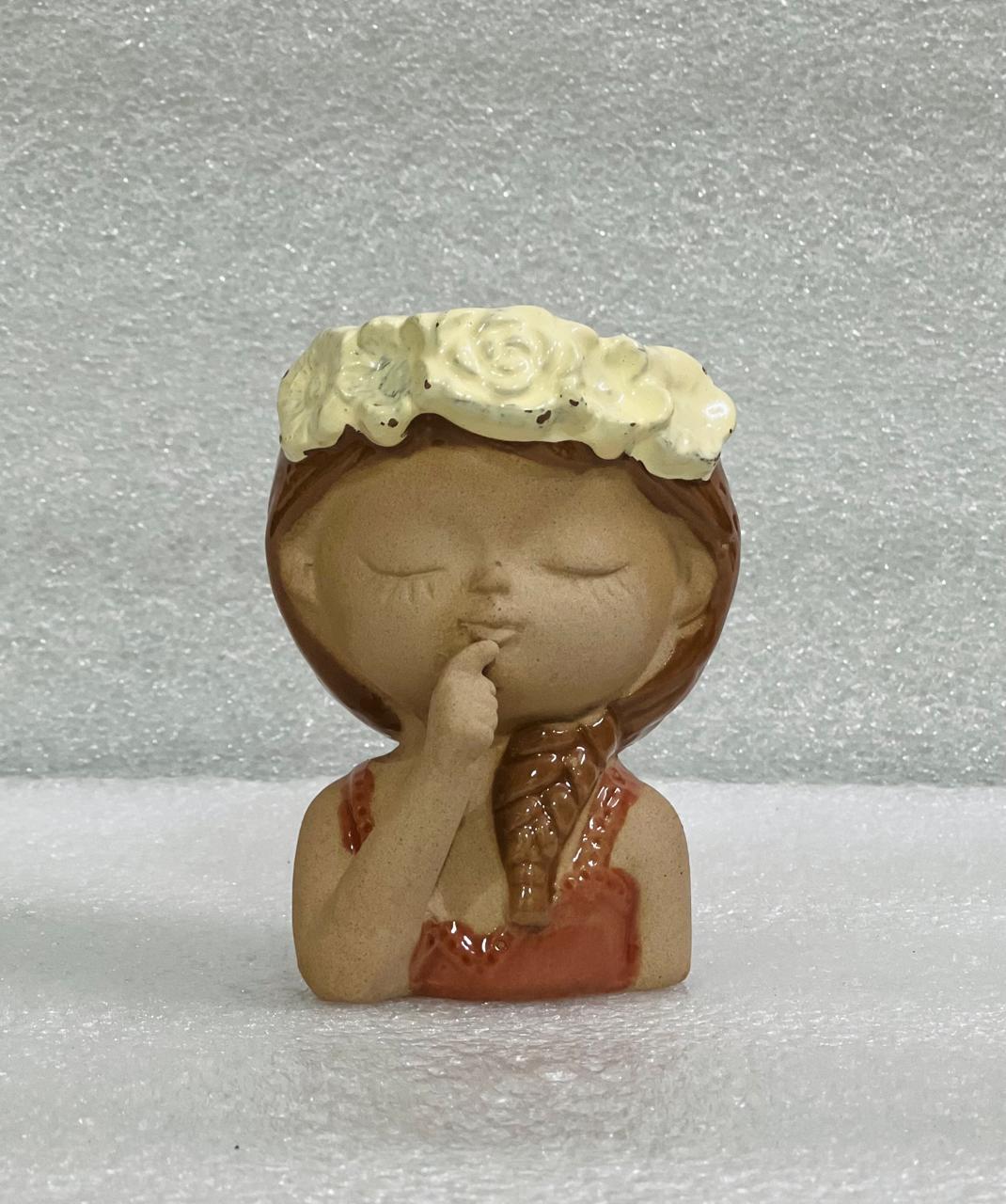 Girl planter(Set of 2) ceramic pots