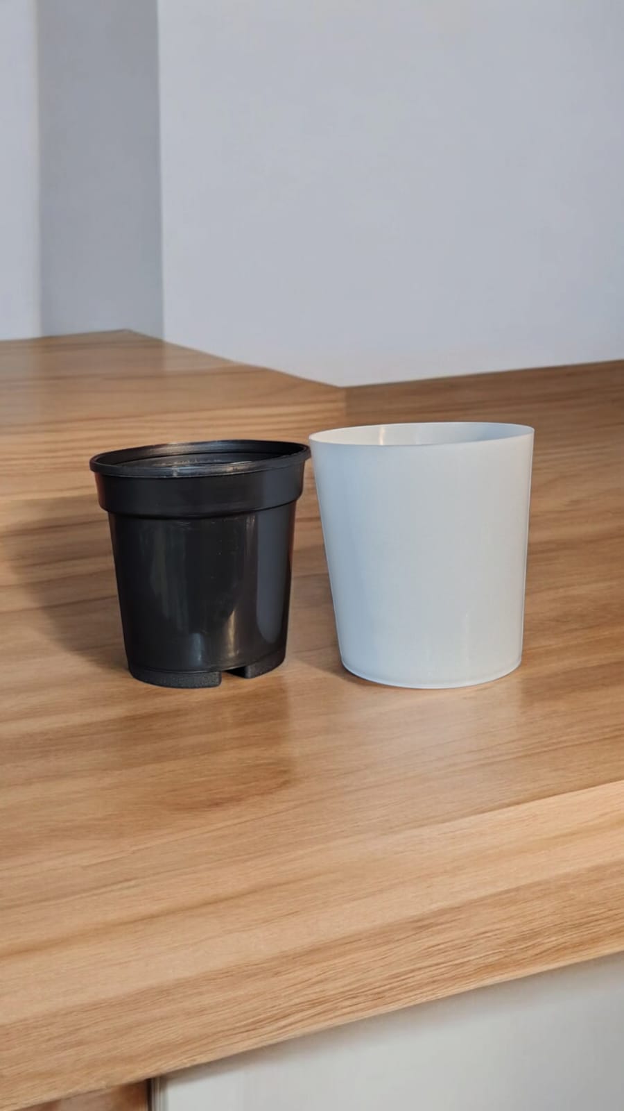 Set of 3 SILVER pots RESSA 5 inch