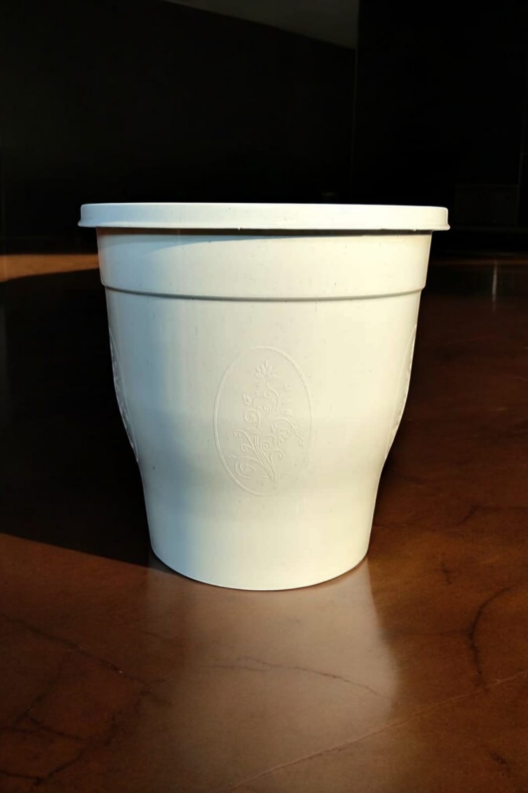 CYLINDRICAL OFF WHITE Set of 5 pots