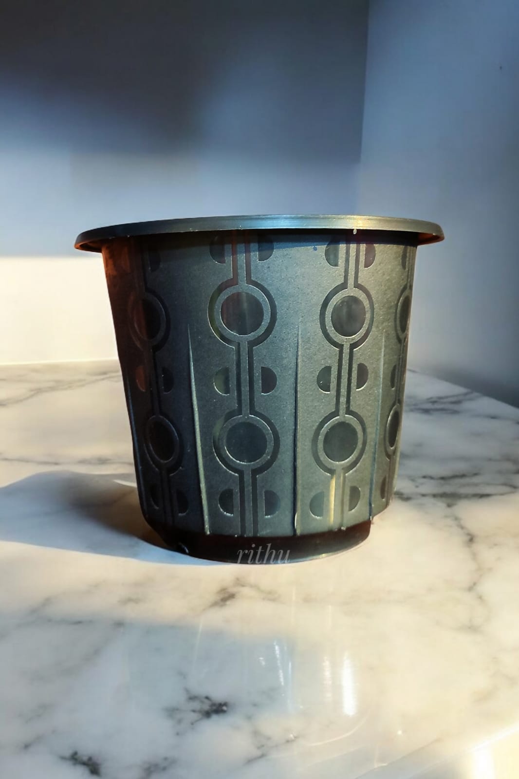 Ambal pot 7" Black set of 3