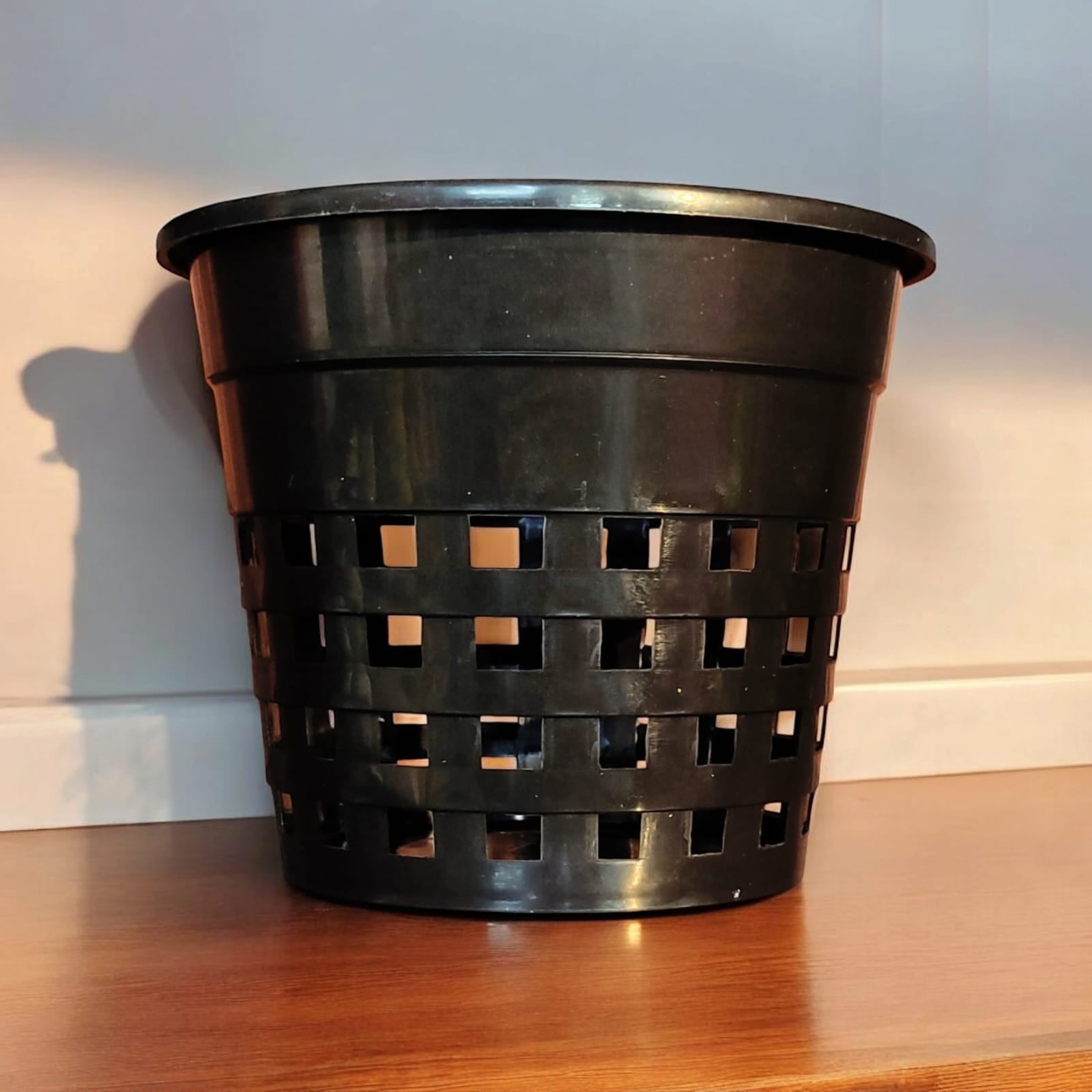 ORCHID POT 6 Inch BLACK Set of 3 pots