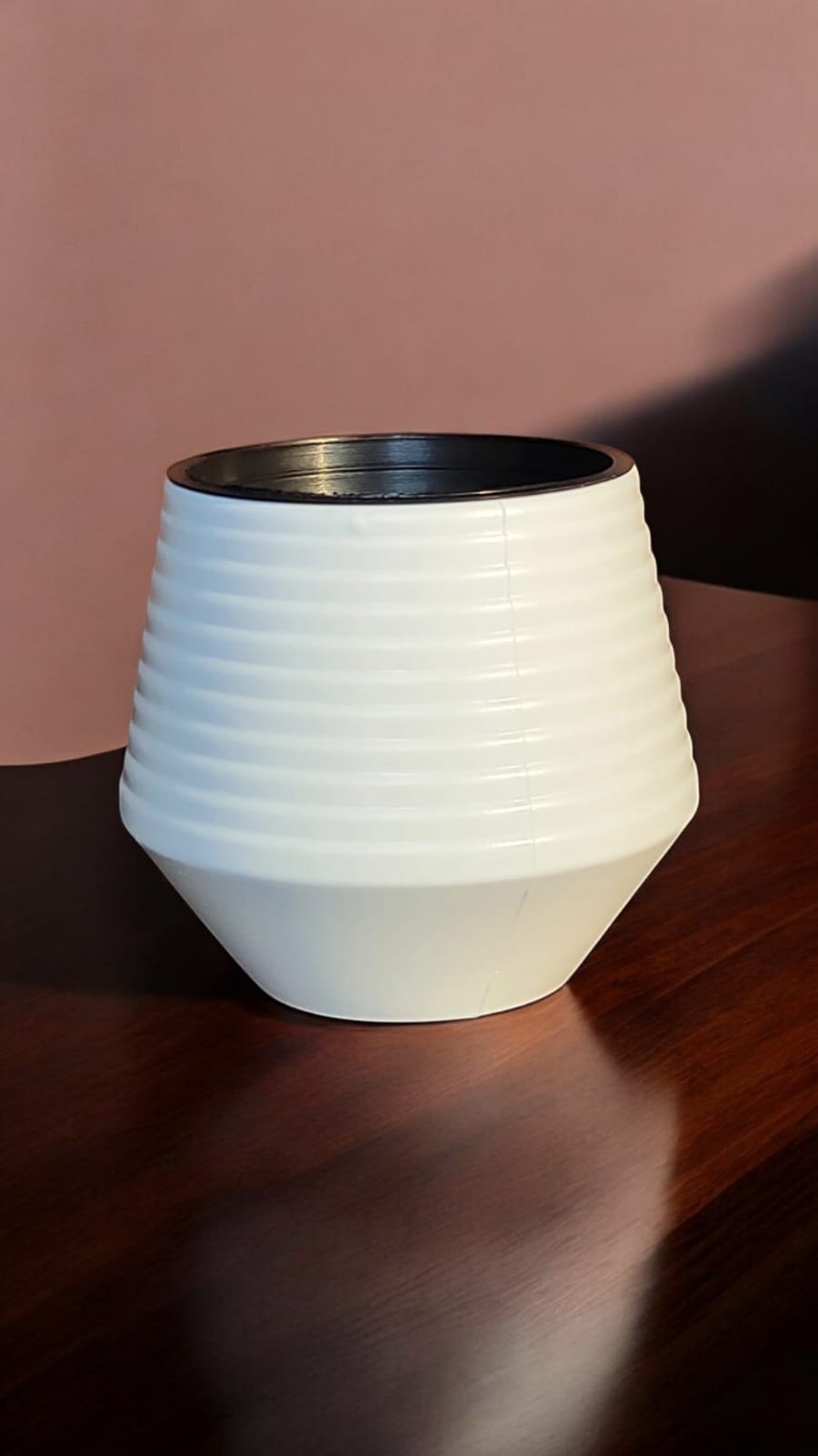 WHITE INDOOR pot Small pot with INNER pot set of 3 RING