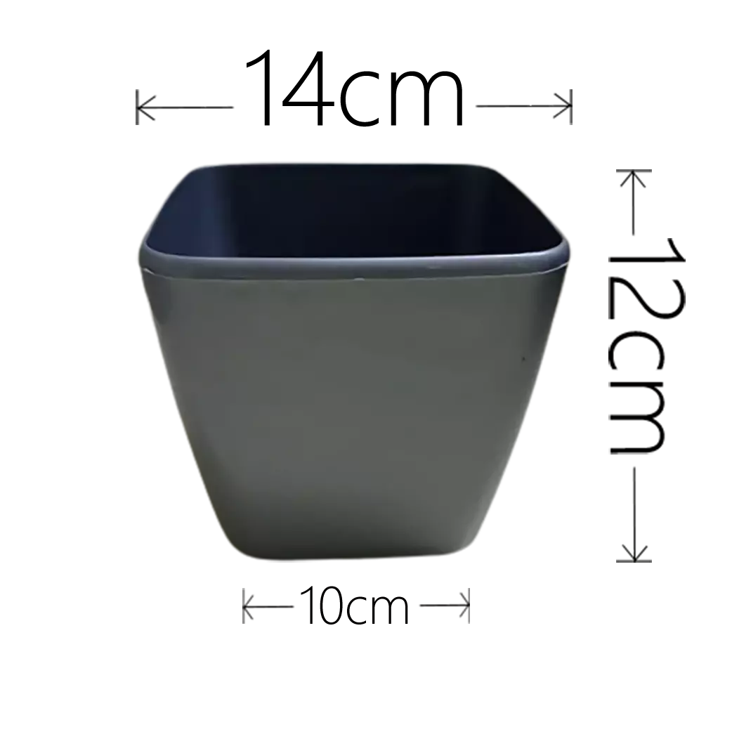 14 cm Paris Square Self-Watering Silver Indoor Pot