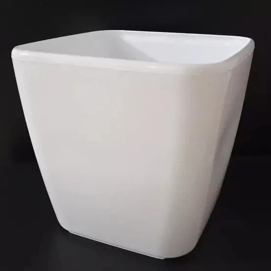 14 cm Paris Square Self-Watering White Indoor Pot