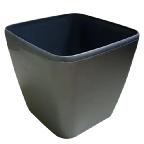 14 cm Paris Square Self-Watering Silver Indoor Pot