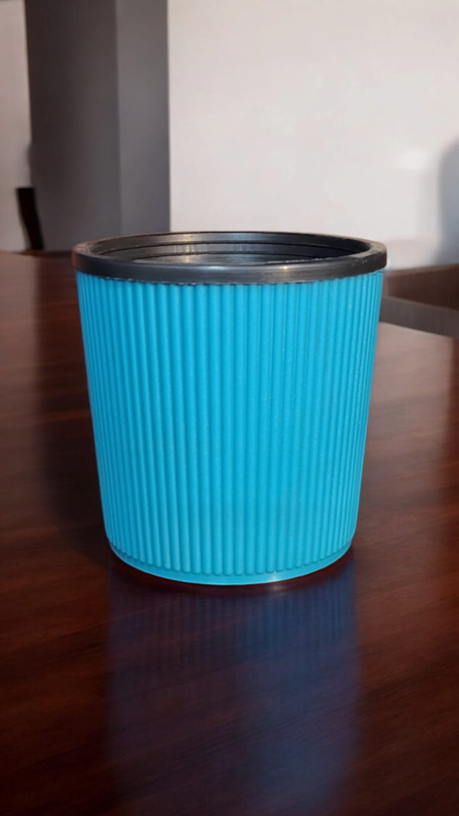 Set of 3 TEAL BLUE pots RESSA 5 inch