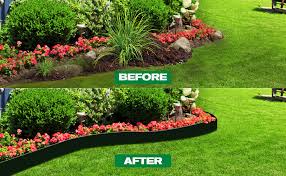 Plastic lawn edging 4 inch / garden boarder / grass boundary fence