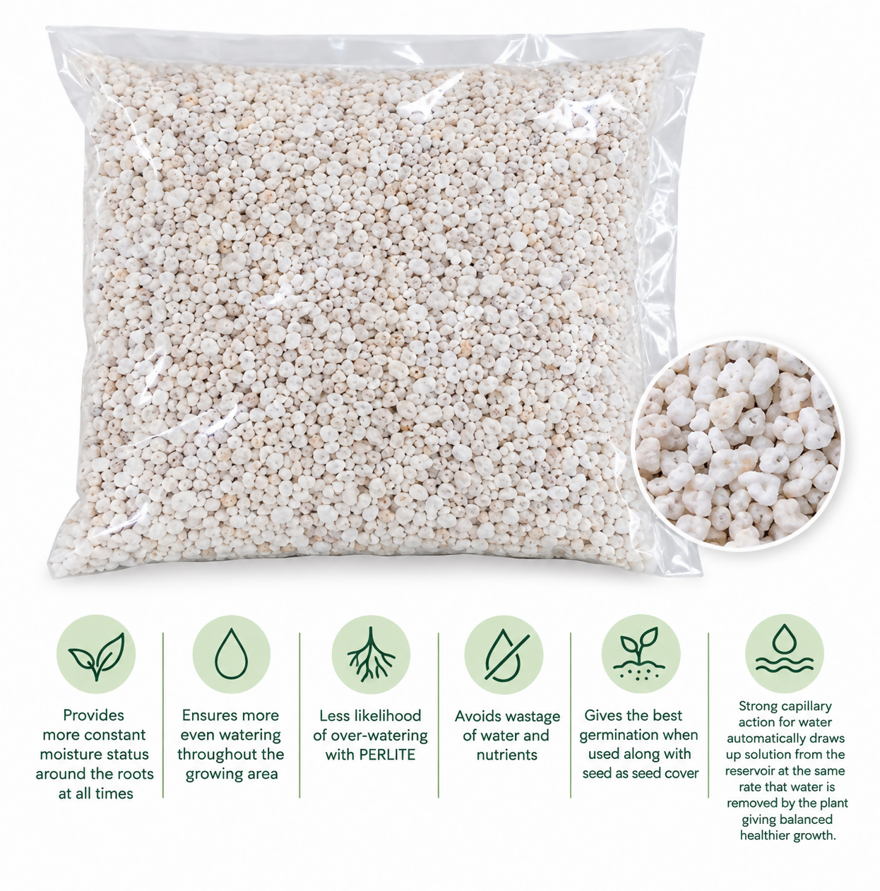 Perlite – Growing Medium & Soil Amendment - 200gm- The Lush Flora